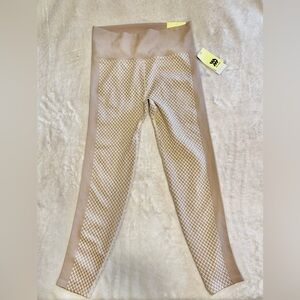 All in Motion Tan Patterned Leggings for Breathable Comfort